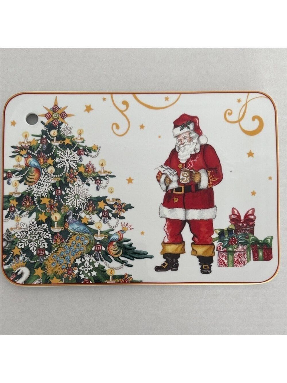 Williams Sonoma Twas The Night Before Christmas Cheese & Cracker Board Tray Rare